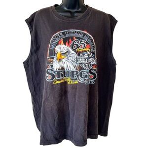 Harley Davidson Stugis Blackhills Rally 2005 65th Anniversary Sun Faded Tee